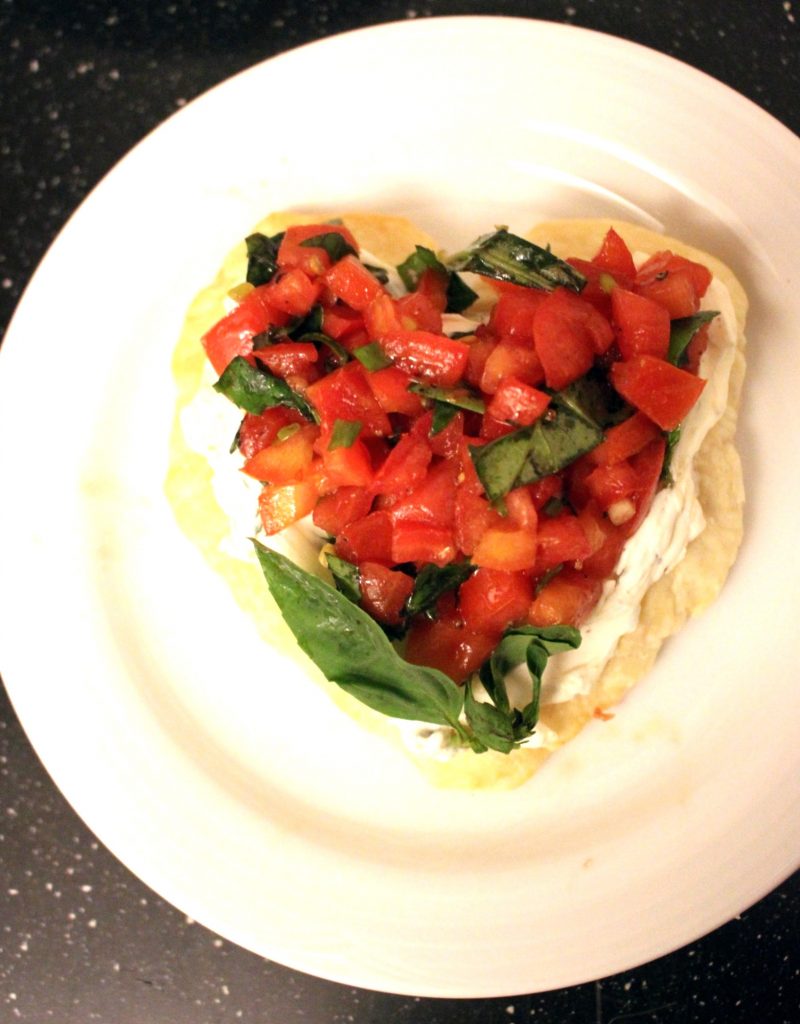 Valentin's Herz mit Tomaten Tartar