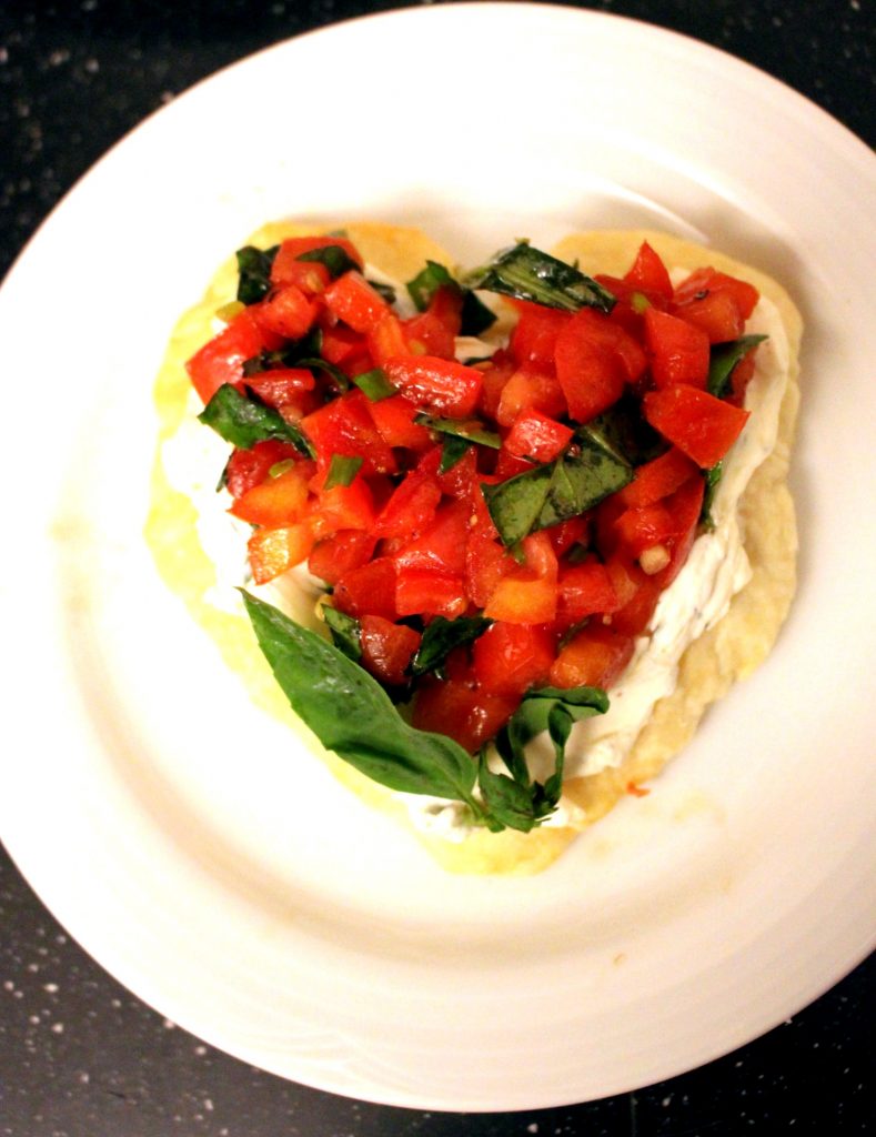 Valentin's Herz mit Tomaten Tartar