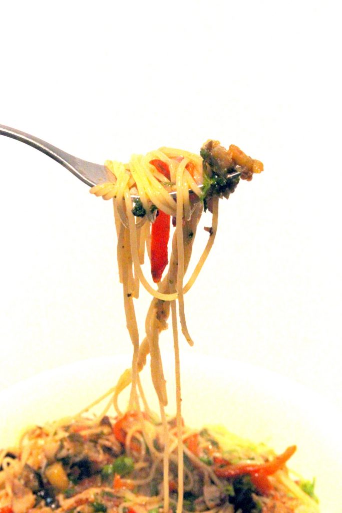 Spaghetti mit Pepperoni