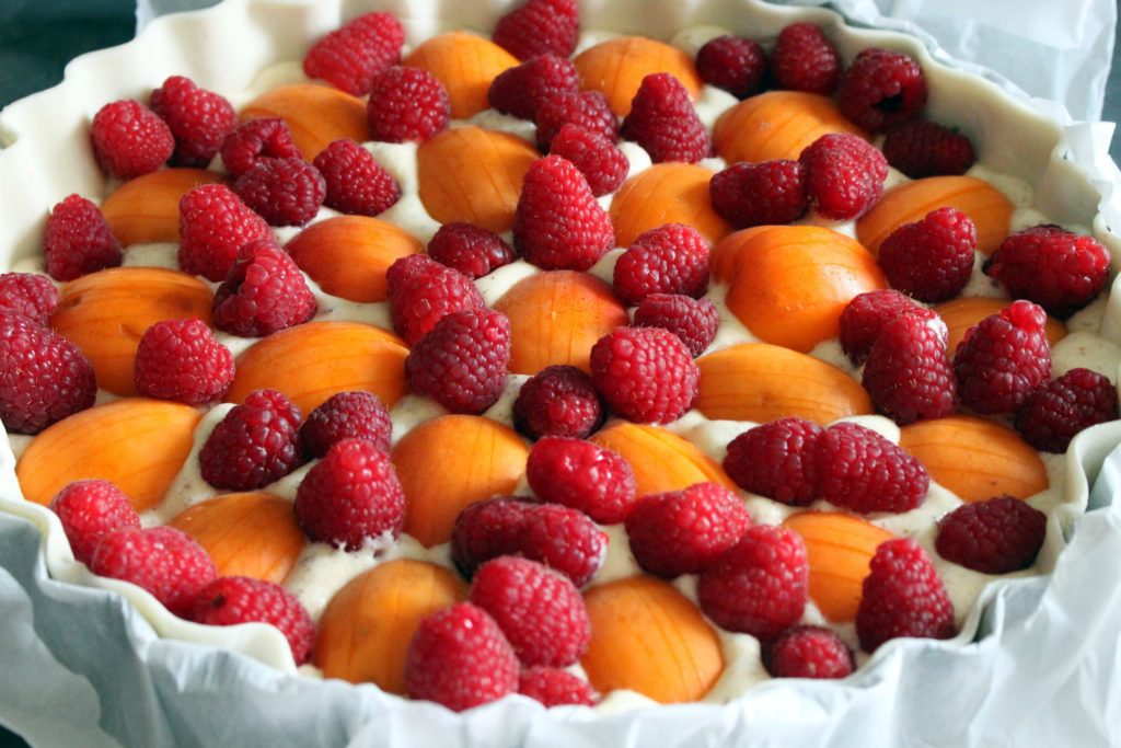 Aprikosen-Himbeer Kuchen – Apricot-Raspberry Pie – Pane Bistecca