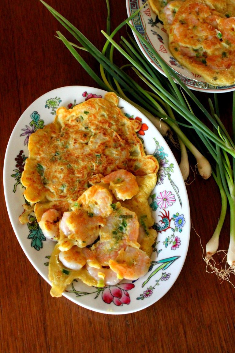 Tortang Hipon - Filipino Golden Shrimp Omelet