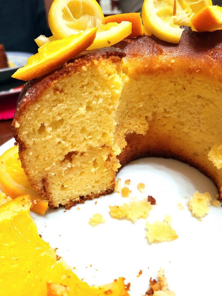 Ricotta Kuchen mit kandierten Zitronen und Orangen