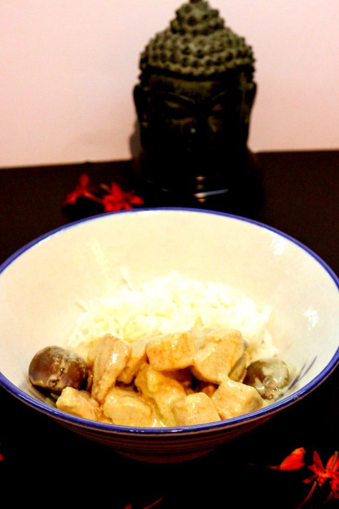 Thai Style Green Chicken Curry with Eggplants