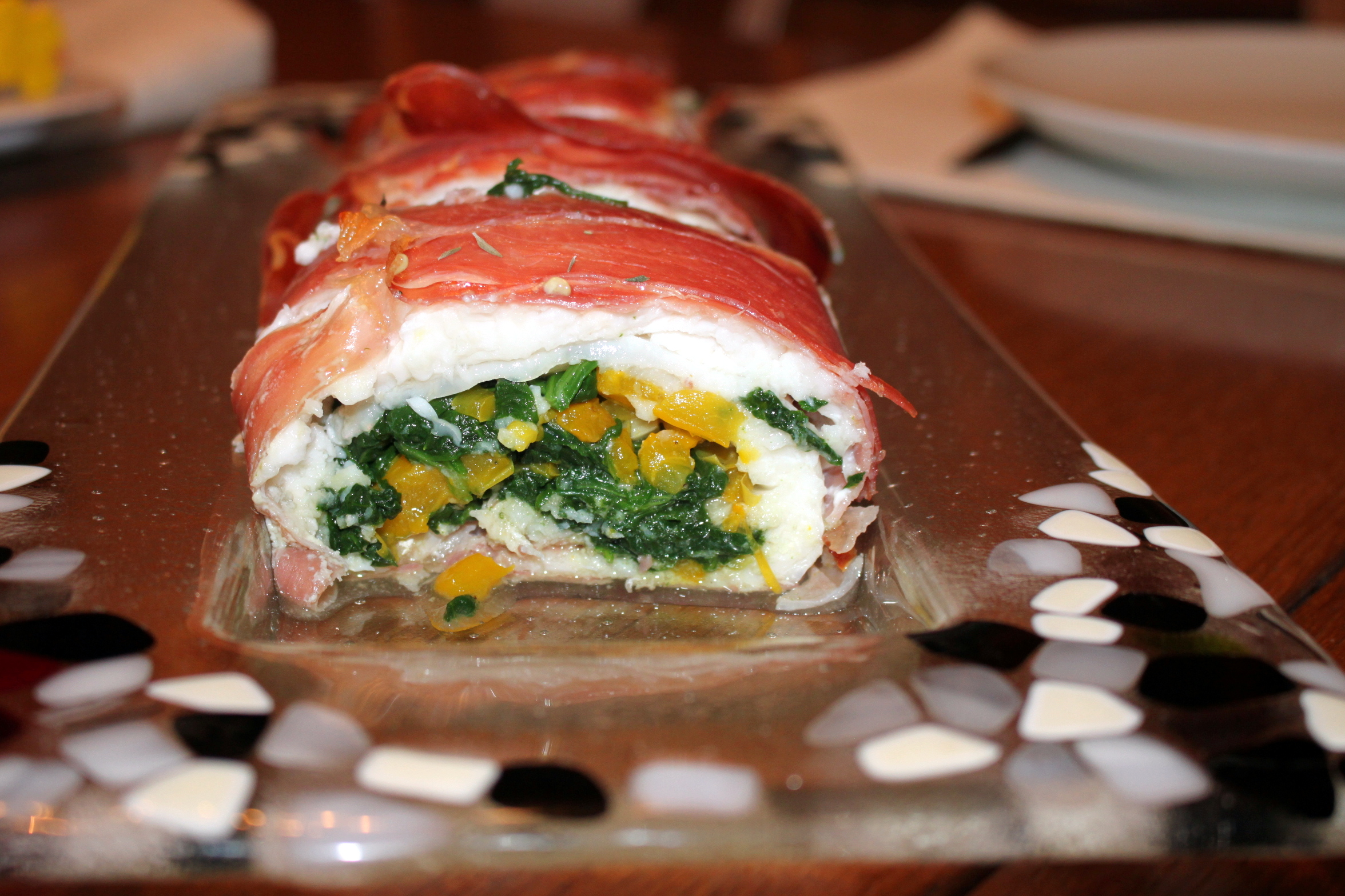 Fischroulade mit Spinat und Peperoni – Fish Roulade with Spinach and ...