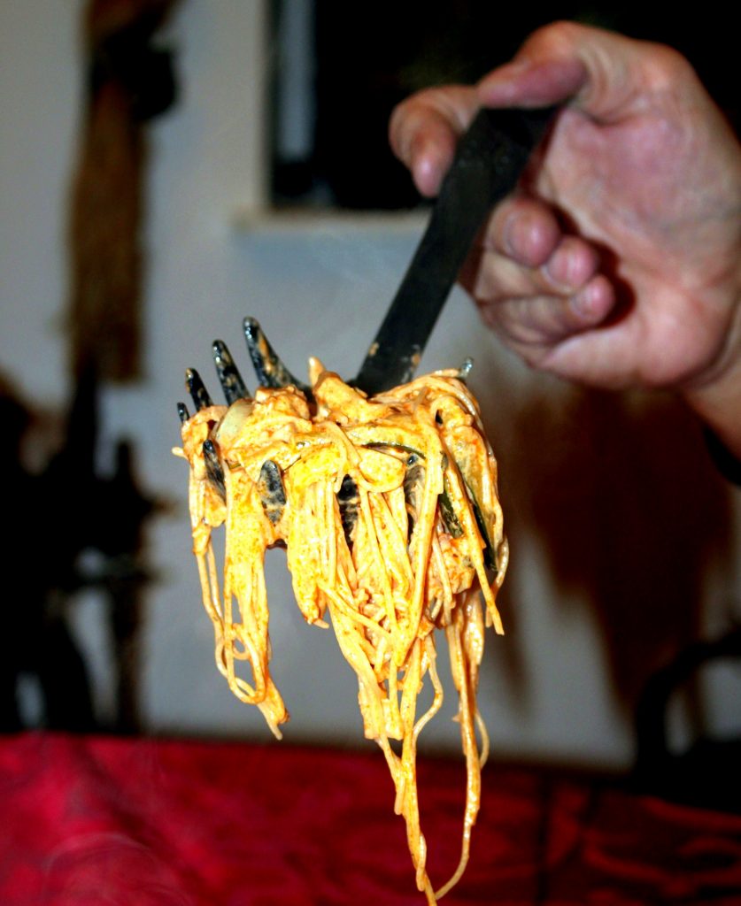 Spaghetti mit Raclette-Resten