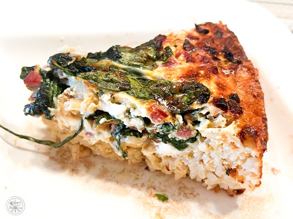 Rice Cake with Spinach and Feta