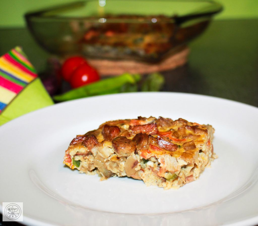 Frittata mit Gemüse und Würstchen 