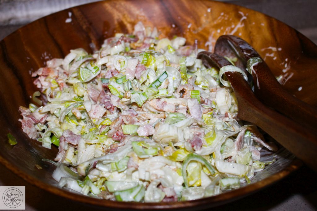 Lauch-Chicorée Salat mit Speck