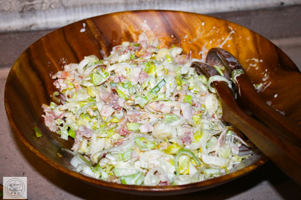 Lauch-Chicorée Salat mit Speck 