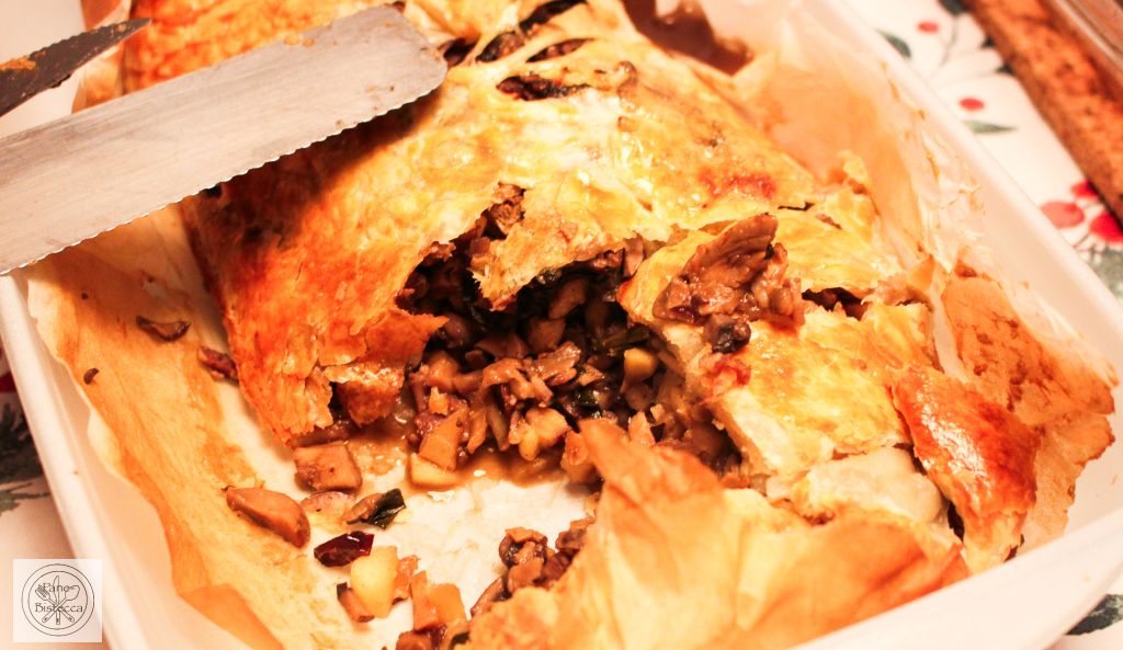 Pilz Apfel und Marroni Wellington