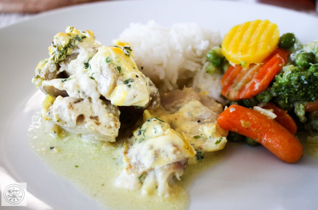 Fisch an cremiger Zitronen oder Saffran Sauce