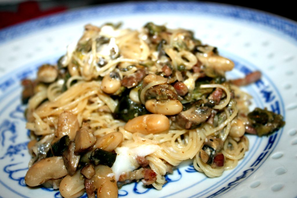 Spaghetti con Fagioli