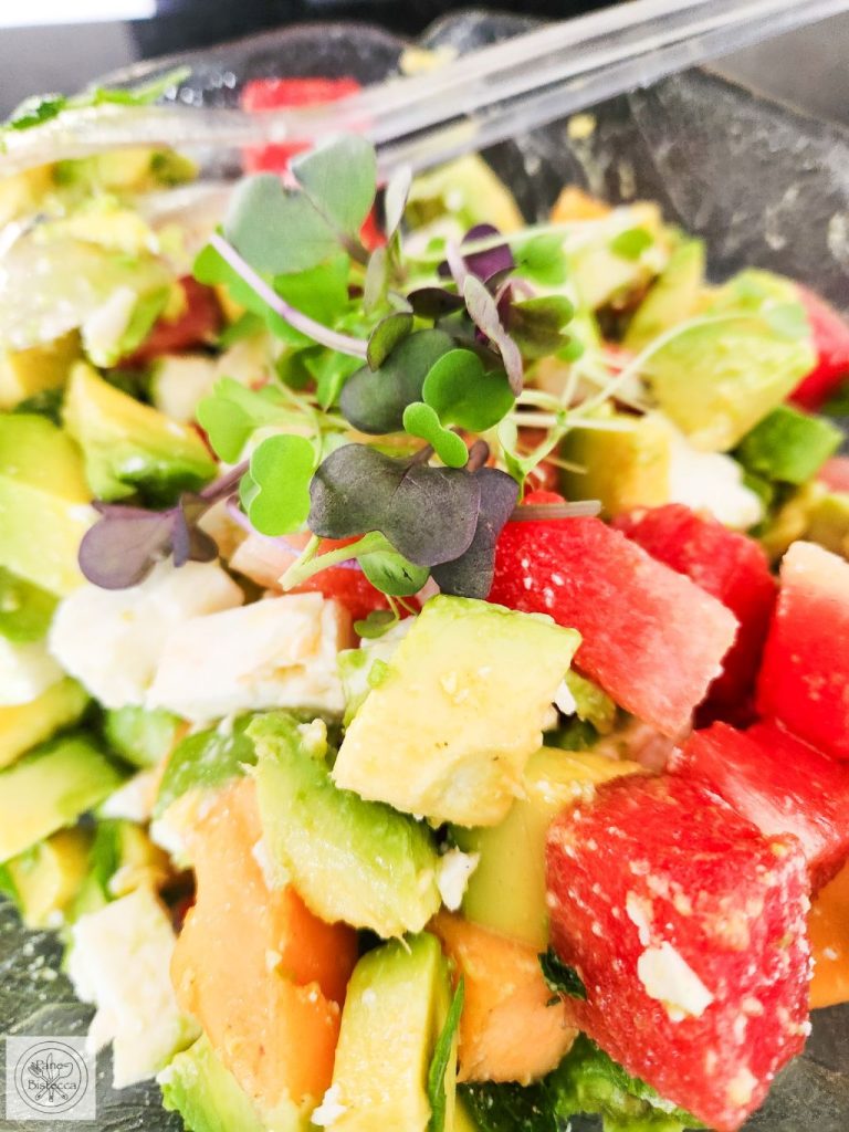 Melonen-Avocado Salat mit Feta