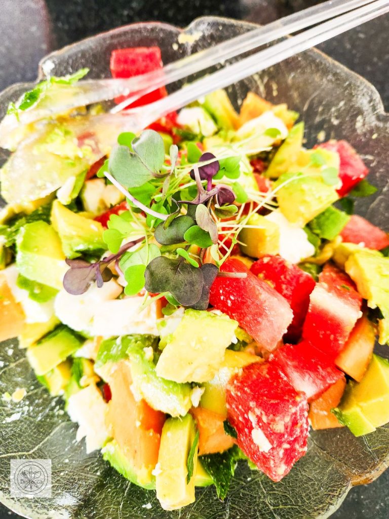Melonen-Avocado Salat mit Feta