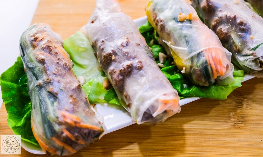 Thai Rindfleisch und Basilikum Frühlingsrollen