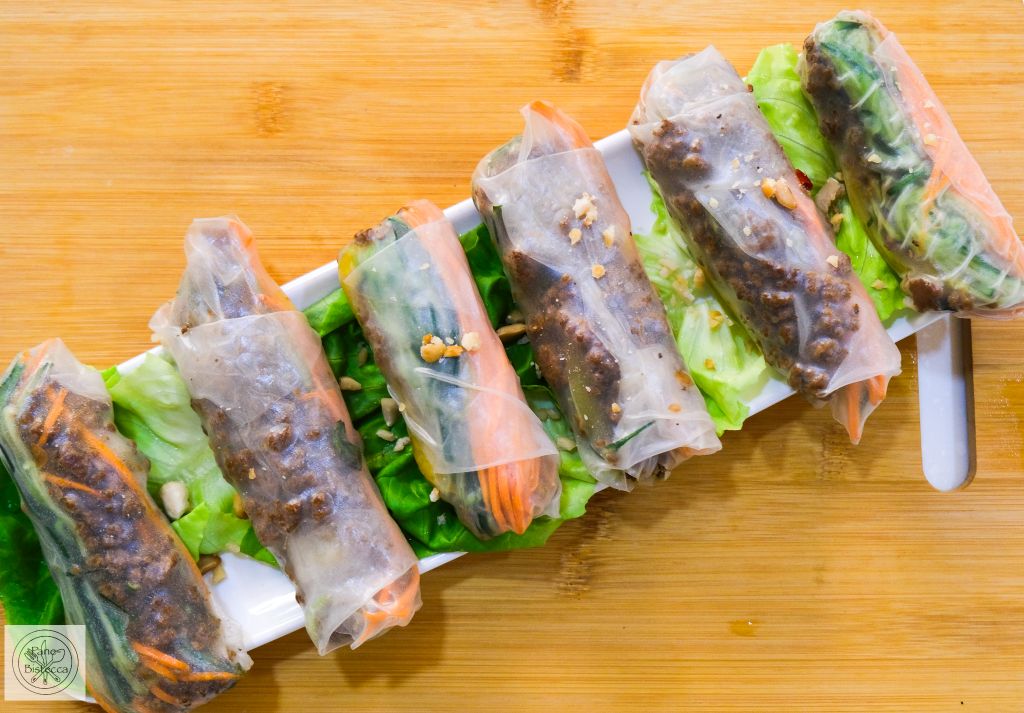 Thai Rindfleisch und Basilikum Frühlingsrollen