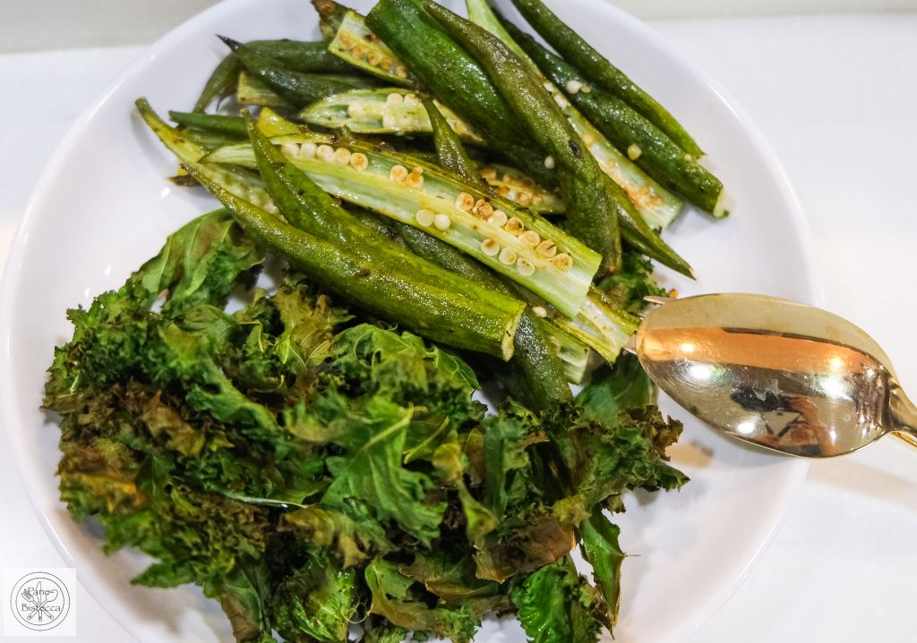 Cremiges Schweinefleisch Geschnetzeltes mit Okra