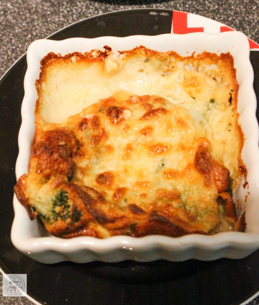 Doppelt gebackenes Spinat Soufflé