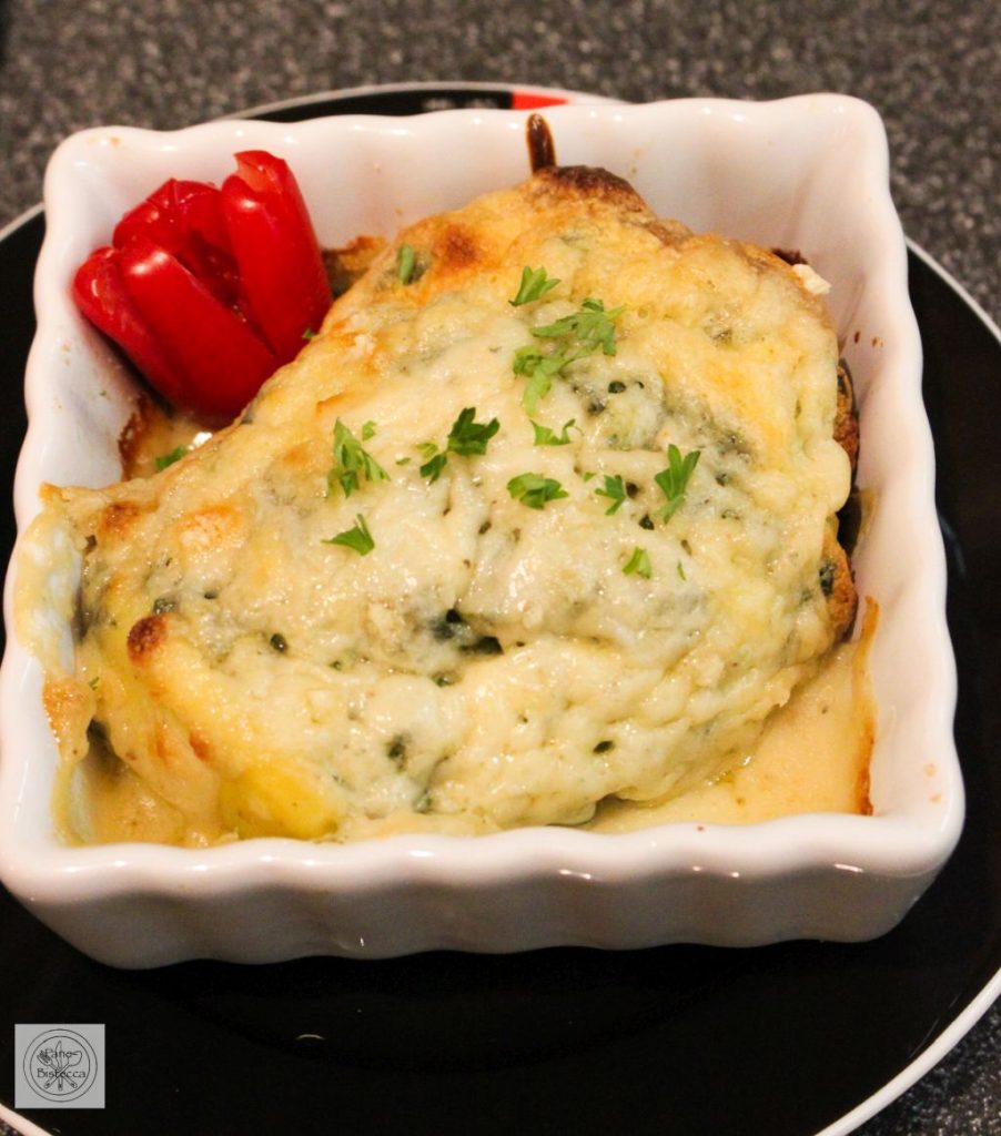 Doppelt gebackenes Spinat Soufflé