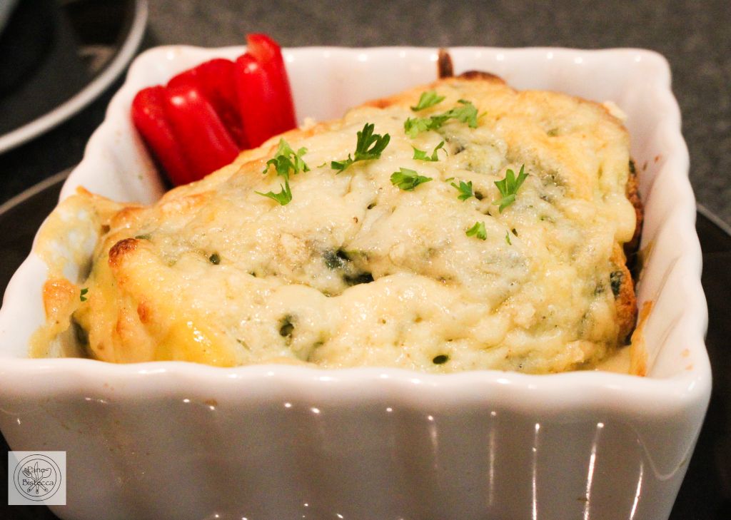 Doppelt gebackenes Spinat Soufflé