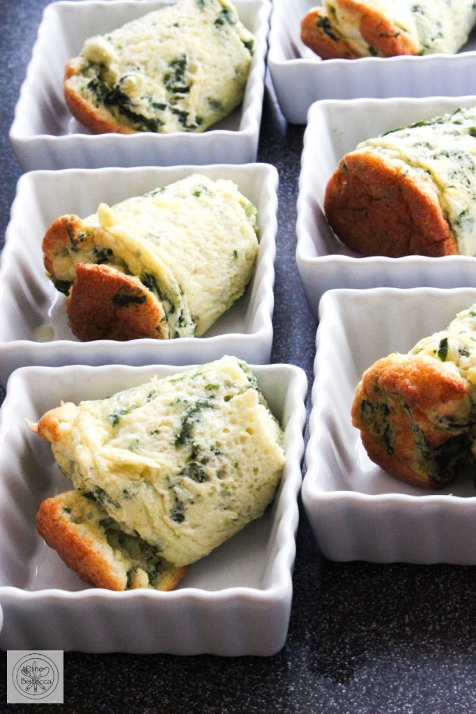 Doppelt gebackenes Spinat Soufflé
