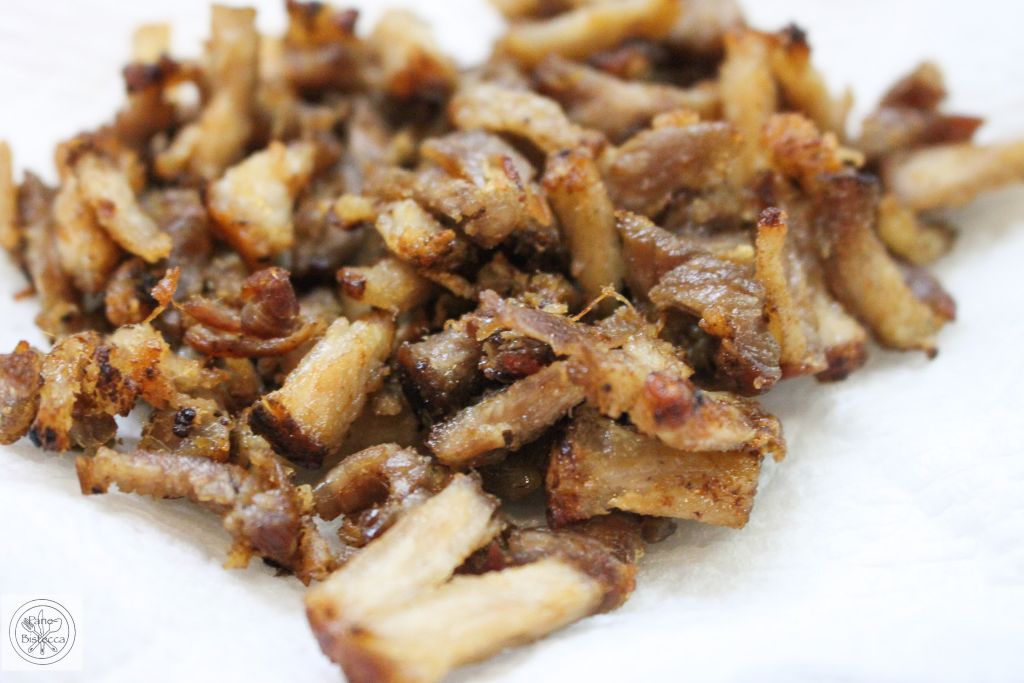 Gefüllte Auberginen mit Knusper Bauchspeck Topping