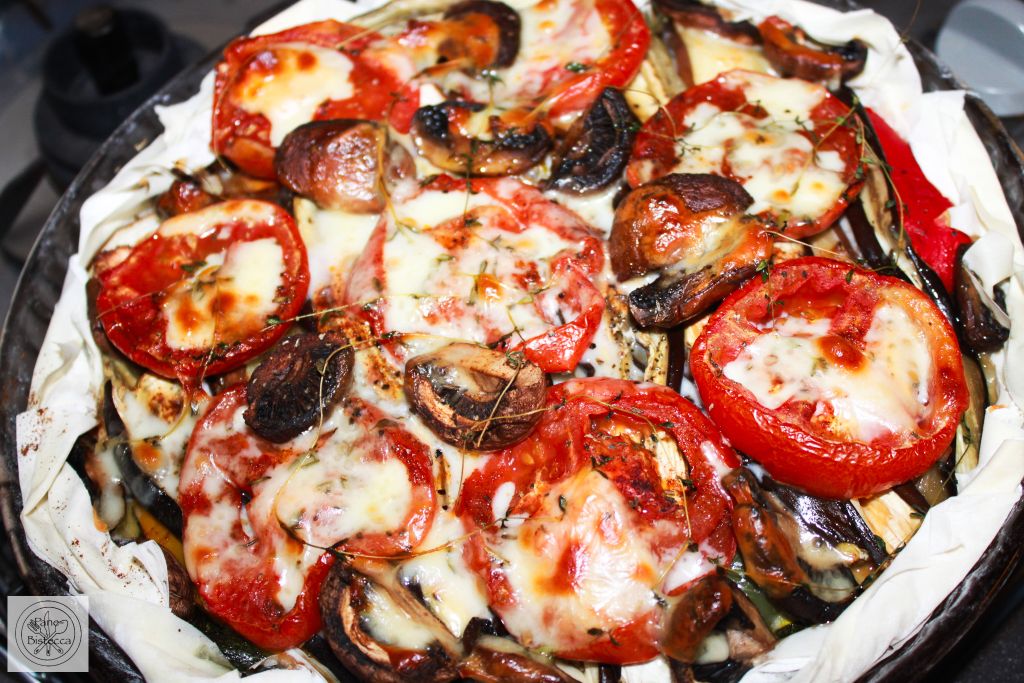 Tarte mit geröstetem Gemüse
