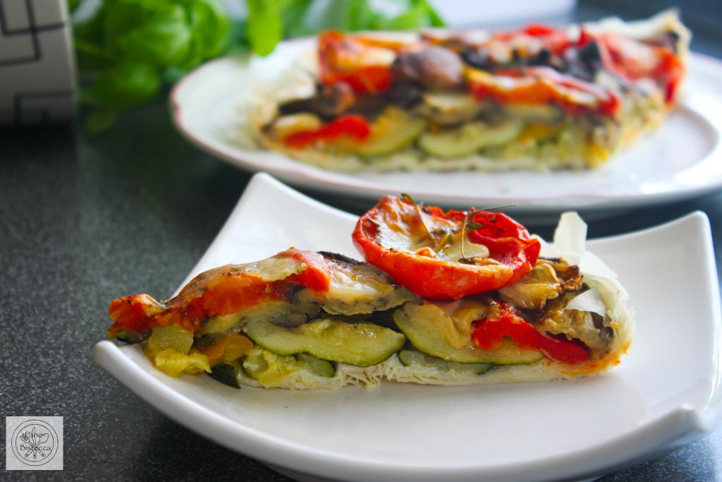 Tarte mit geröstetem Gemüse