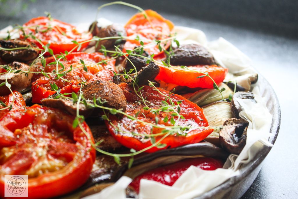 Tarte mit geröstetem Gemüse