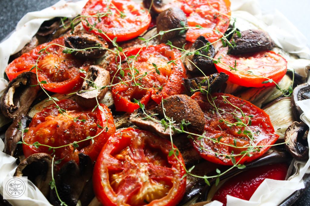 Tarte mit geröstetem Gemüse