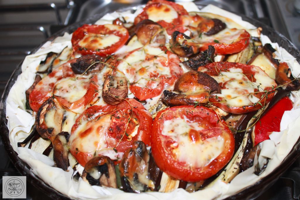 Tarte mit geröstetem Gemüse