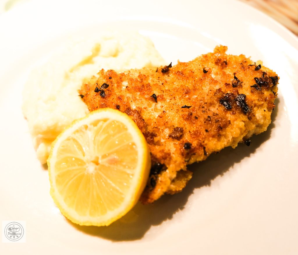 Hühnerschnitzel mit Blumenkohl-Kartoffelbrei