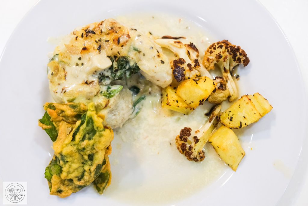 Seezungenfilets Rouladen mit Spinat und Palak Patta Chaat