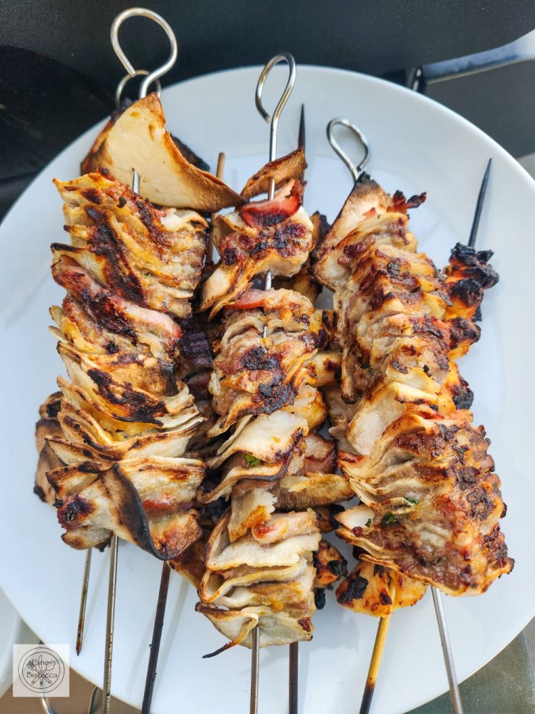 Hackfleisch Spiesse mit Tortilla